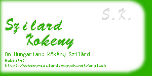 szilard kokeny business card