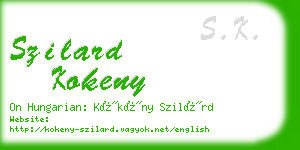 szilard kokeny business card